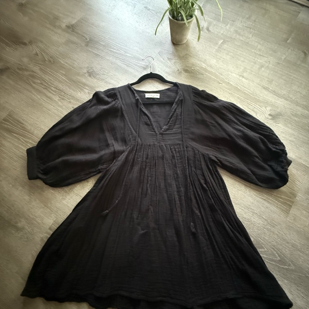 Daughters of India Black Tunic Top